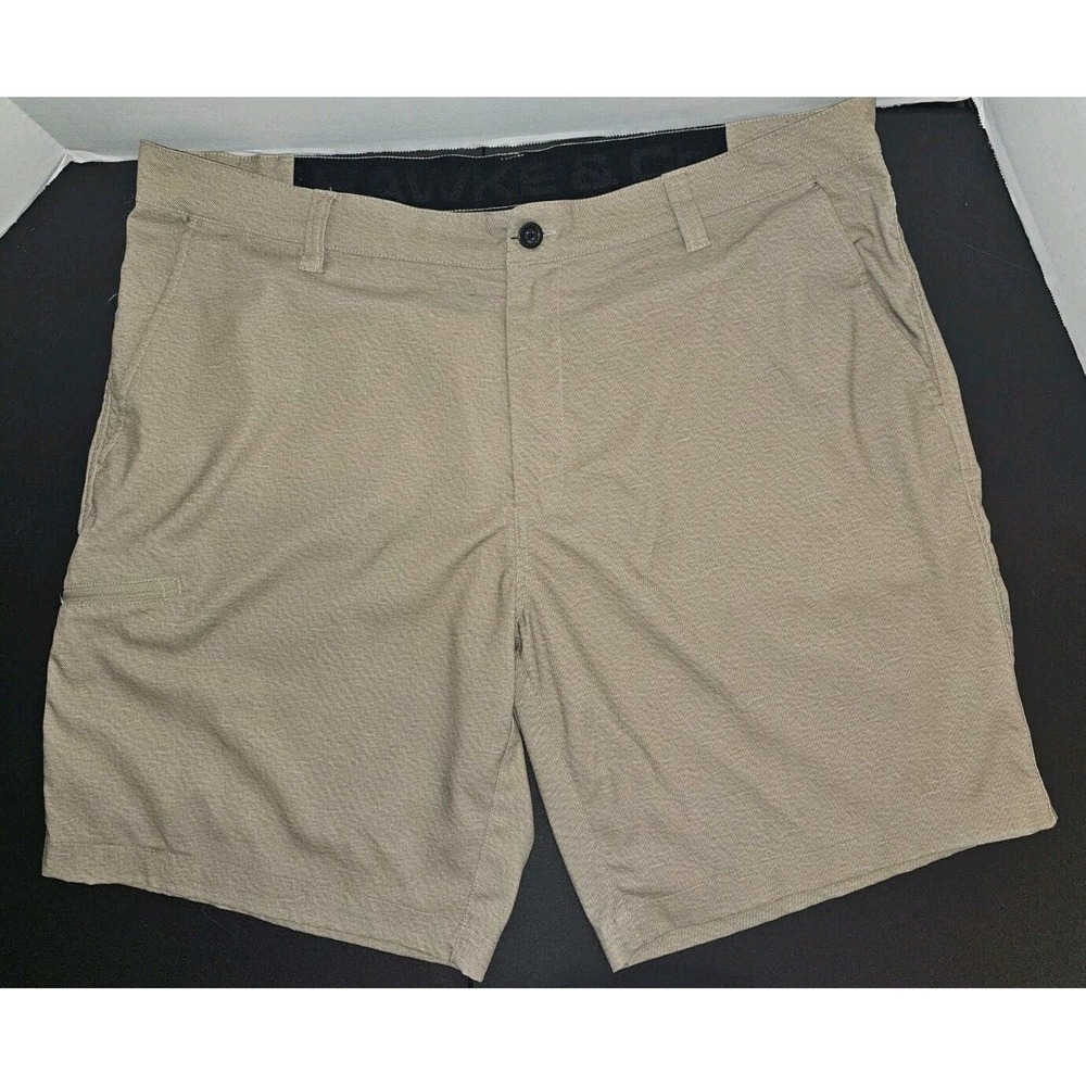 Tony Hawk 38 Polyester Performance Chino Tan Beige Skate Shorts Inseam 9"